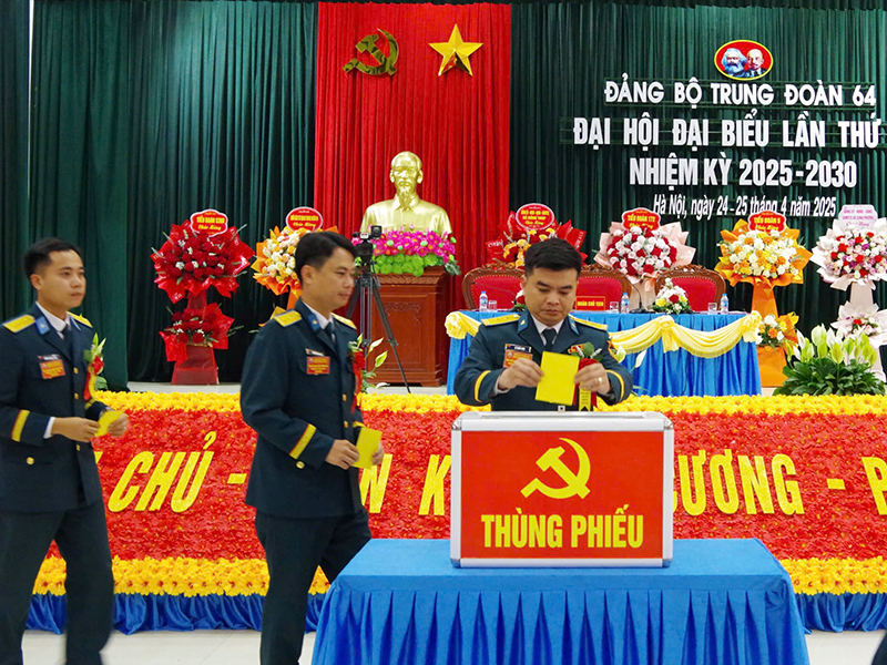Đảng bộ Trung đoàn 64 tổ chức thành công Đại hội đại biểu lần thứ V, nhiệm kỳ 2025-2030