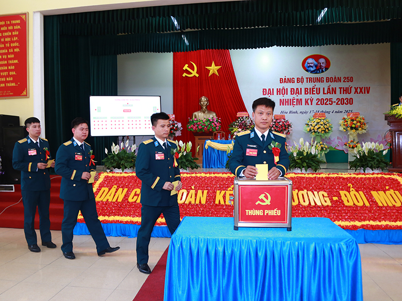 Đảng bộ Trung đoàn Tên lửa 250 tổ chức thành công Đại hội đại biểu lần thứ XXIV, nhiệm kỳ 2025-2030