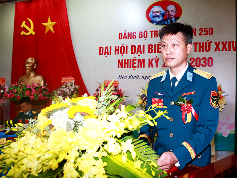Đảng bộ Trung đoàn Tên lửa 250 tổ chức thành công Đại hội đại biểu lần thứ XXIV, nhiệm kỳ 2025-2030