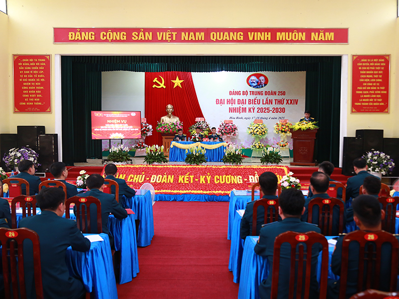 Đảng bộ Trung đoàn Tên lửa 250 tổ chức thành công Đại hội đại biểu lần thứ XXIV, nhiệm kỳ 2025-2030