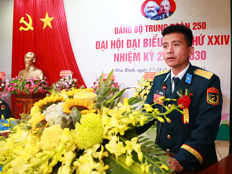 Đảng bộ Trung đoàn Tên lửa 250 tổ chức thành công Đại hội đại biểu lần thứ XXIV, nhiệm kỳ 2025-2030