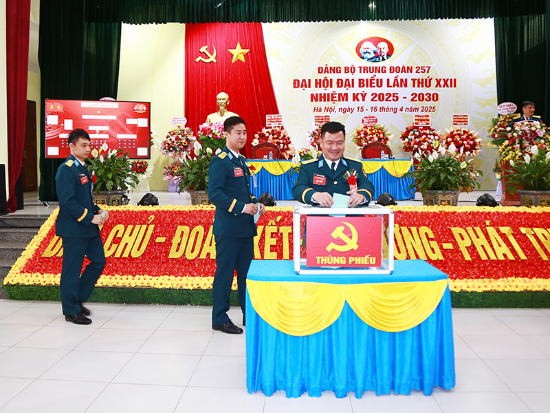 Đảng bộ Trung đoàn Tên lửa 257 tổ chức Đại hội đại biểu lần thứ XXII, nhiệm kỳ 2025-2030