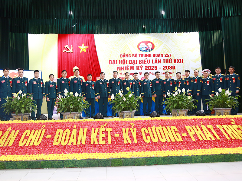 Đảng bộ Trung đoàn Tên lửa 257 tổ chức Đại hội đại biểu lần thứ XXII, nhiệm kỳ 2025-2030