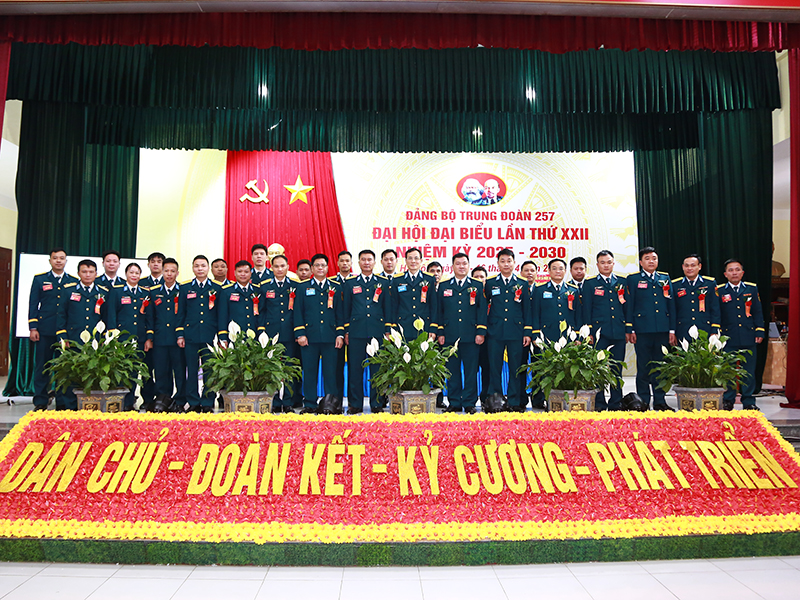 Đảng bộ Trung đoàn Tên lửa 257 tổ chức Đại hội đại biểu lần thứ XXII, nhiệm kỳ 2025-2030