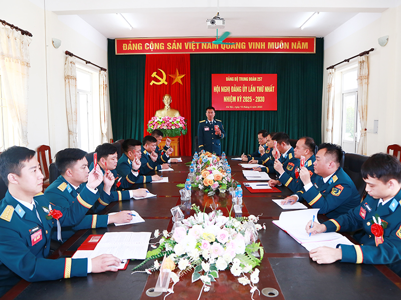 Đảng bộ Trung đoàn Tên lửa 257 tổ chức Đại hội đại biểu lần thứ XXII, nhiệm kỳ 2025-2030