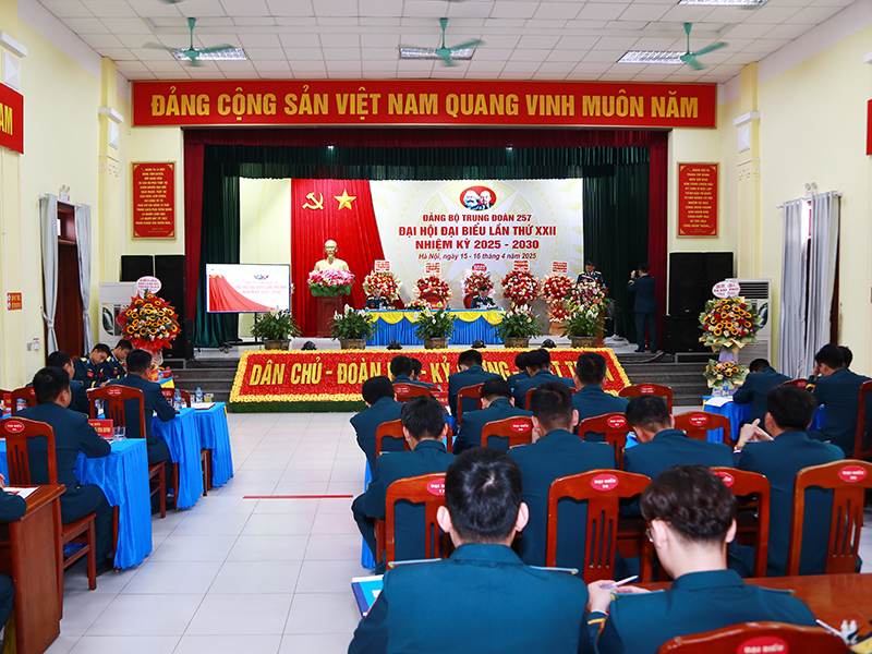 Đảng bộ Trung đoàn Tên lửa 257 tổ chức Đại hội đại biểu lần thứ XXII, nhiệm kỳ 2025-2030