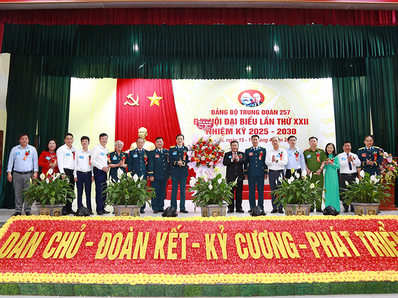 Đảng bộ Trung đoàn Tên lửa 257 tổ chức Đại hội đại biểu lần thứ XXII, nhiệm kỳ 2025-2030