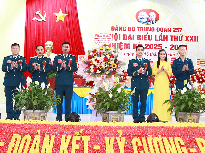 Đảng bộ Trung đoàn Tên lửa 257 tổ chức Đại hội đại biểu lần thứ XXII, nhiệm kỳ 2025-2030