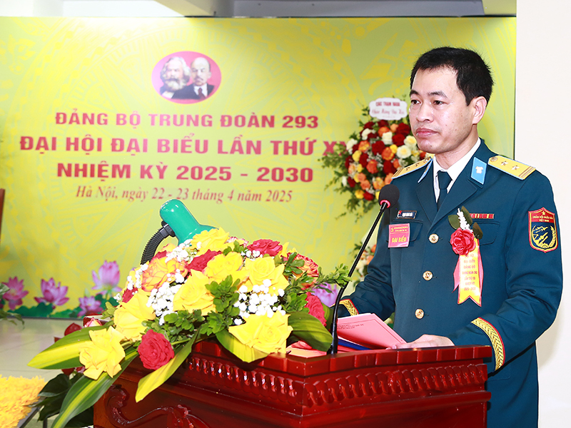 Đảng bộ Trung đoàn Ra đa 293 tổ chức Đại hội đại biểu lần thứ XX, nhiệm kỳ 2025-2030