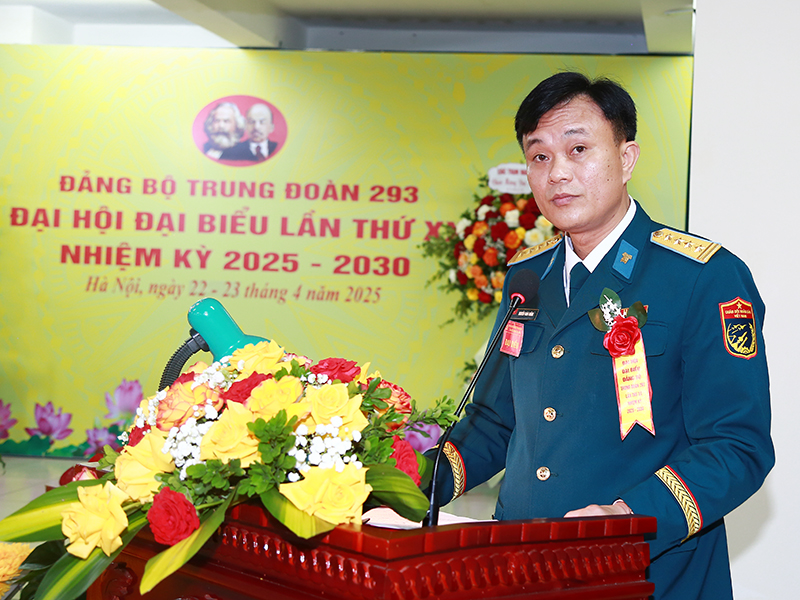 Đảng bộ Trung đoàn Ra đa 293 tổ chức Đại hội đại biểu lần thứ XX, nhiệm kỳ 2025-2030