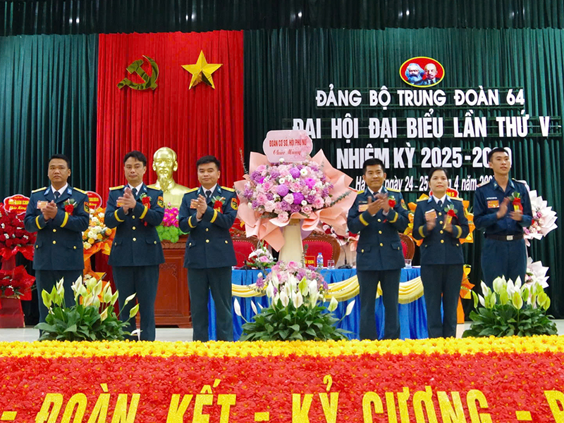 Đảng bộ Trung đoàn 64 tổ chức thành công Đại hội đại biểu lần thứ V, nhiệm kỳ 2025-2030