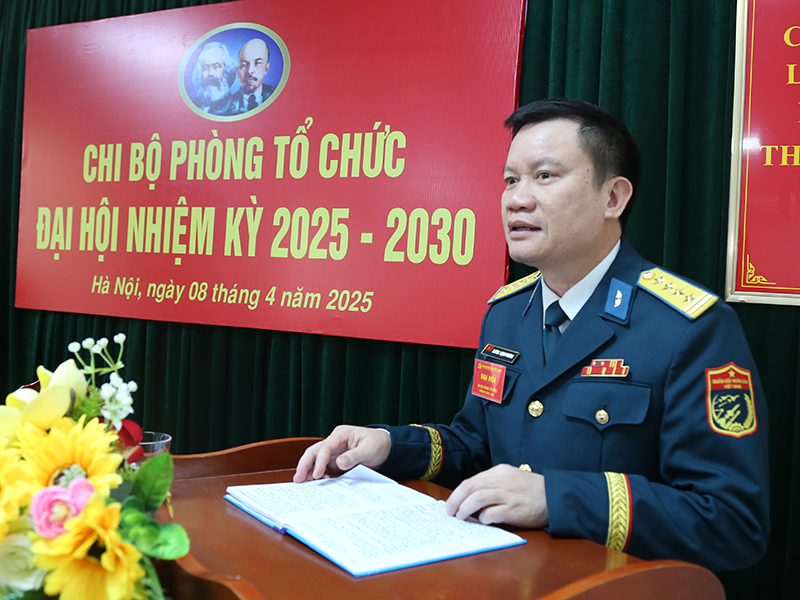 Chi bộ Phòng Tổ chức, Cục Chính trị PK-KQ tổ chức Đại hội nhiệm kỳ 2025-2030