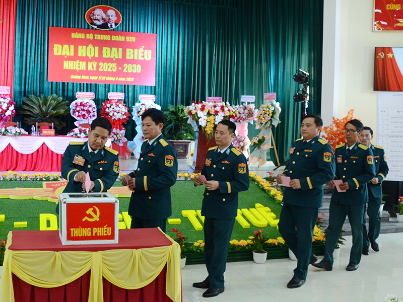 Đảng bộ Trung đoàn 929 tổ chức thành công Đại hội đại biểu Đảng bộ nhiệm kỳ 2025 - 2030