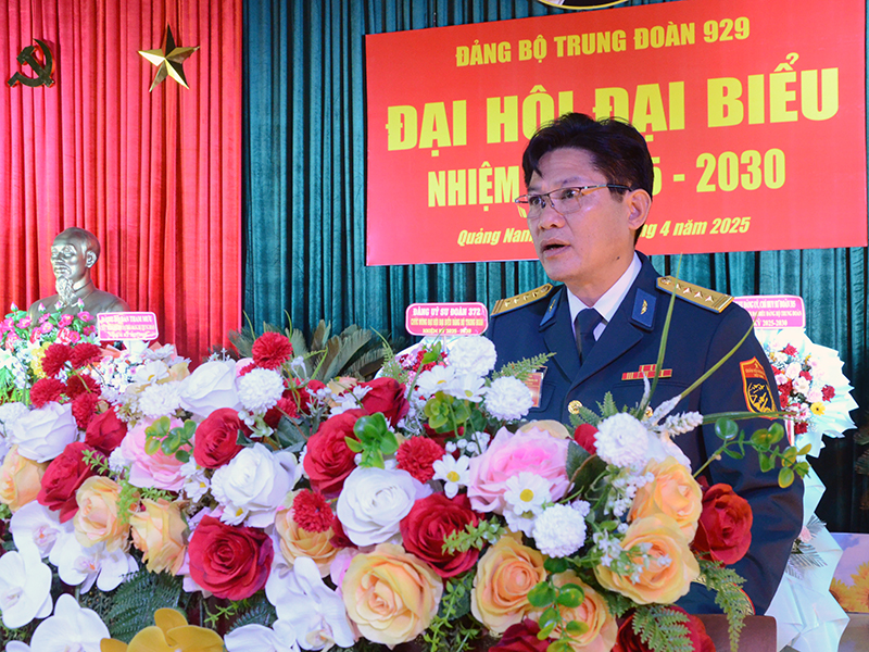 Đảng bộ Trung đoàn 929 tổ chức thành công Đại hội đại biểu Đảng bộ nhiệm kỳ 2025 - 2030