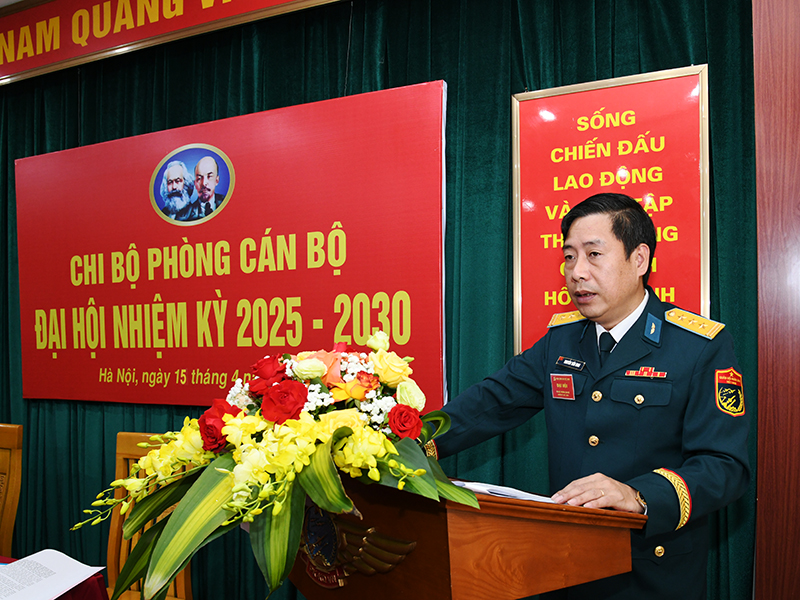 Chi bộ Phòng Cán bộ, Cục Chính trị Quân chủng Phòng không - Không quân tổ chức Đại hội nhiệm kỳ 2025-2030