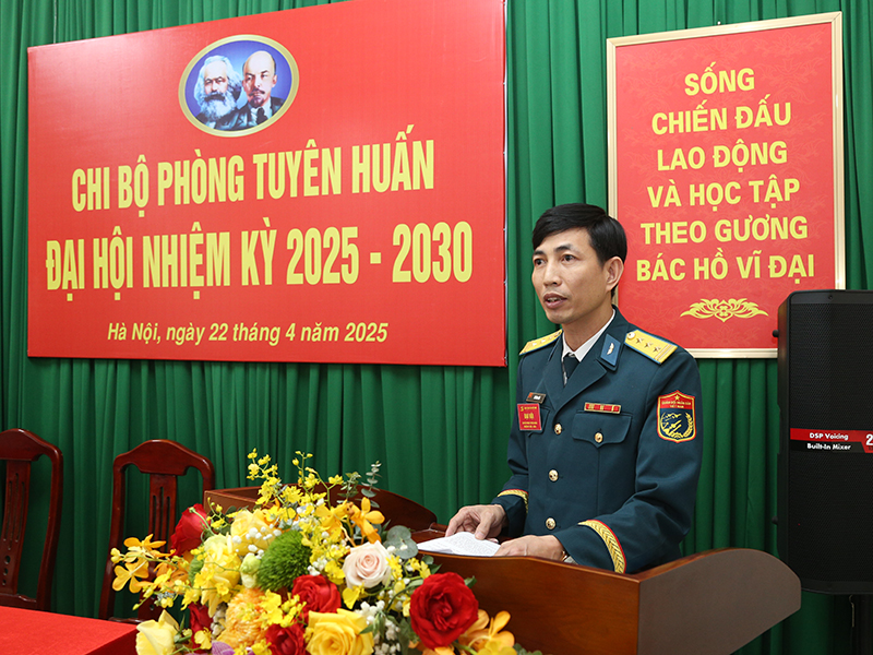 Chi bộ Phòng Tuyên huấn Quân chủng Phòng không - Không quân tổ chức Đại hội nhiệm kỳ 2025-2030