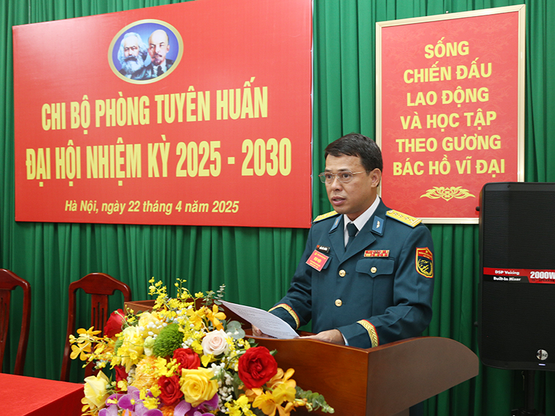 Chi bộ Phòng Tuyên huấn Quân chủng Phòng không - Không quân tổ chức Đại hội nhiệm kỳ 2025-2030