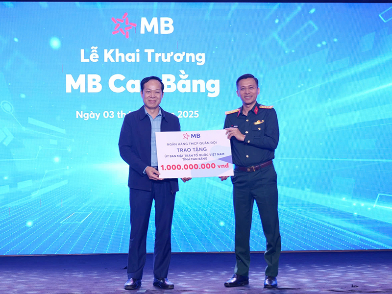 MB mở rộng mạng lưới phía Bắc với chi nhánh Cao Bằng, thúc đẩy đầu tư và phát triển bền vững.