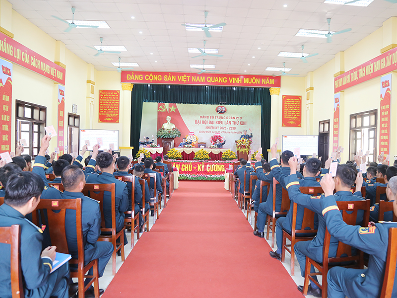 Đảng bộ Trung đoàn 213 tổ chức thành công Đại hội đại biểu nhiệm kỳ 2025-2030