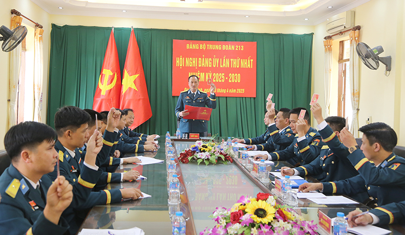 Đảng bộ Trung đoàn 213 tổ chức thành công Đại hội đại biểu nhiệm kỳ 2025-2030