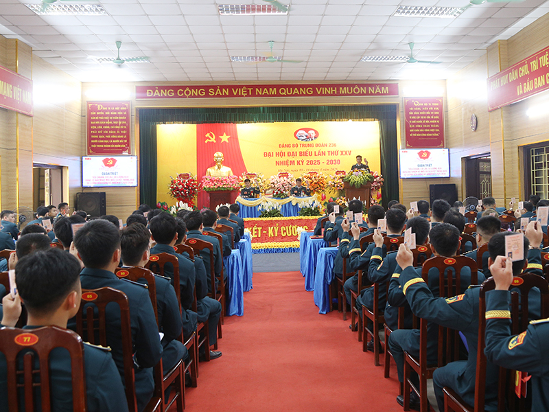 Đảng bộ Trung đoàn 236 tổ chức thành công Đại hội đại biểu Đảng bộ nhiệm kỳ 2025-2030
