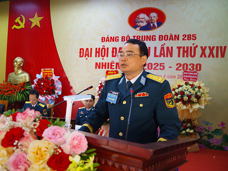 Đảng bộ Trung đoàn 285 tổ chức Đại hội đại biểu nhiệm kỳ 2025 - 2030
