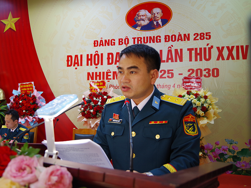 Đảng bộ Trung đoàn 285 tổ chức Đại hội đại biểu nhiệm kỳ 2025 - 2030