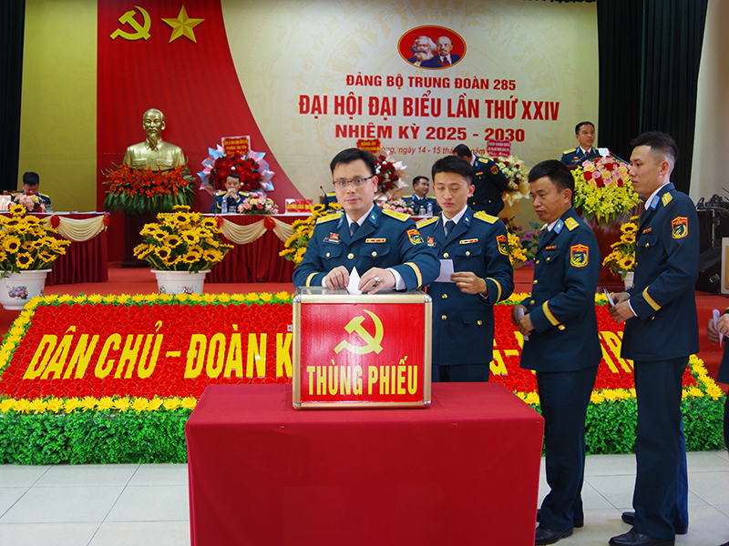 Đảng bộ Trung đoàn 285 tổ chức Đại hội đại biểu nhiệm kỳ 2025 - 2030