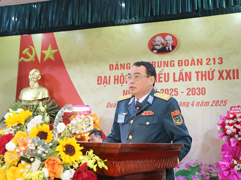 Đảng bộ Trung đoàn 213 tổ chức thành công Đại hội đại biểu nhiệm kỳ 2025-2030