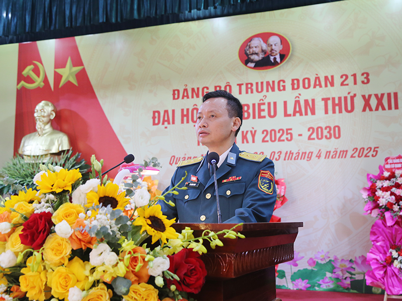 Đảng bộ Trung đoàn 213 tổ chức thành công Đại hội đại biểu nhiệm kỳ 2025-2030