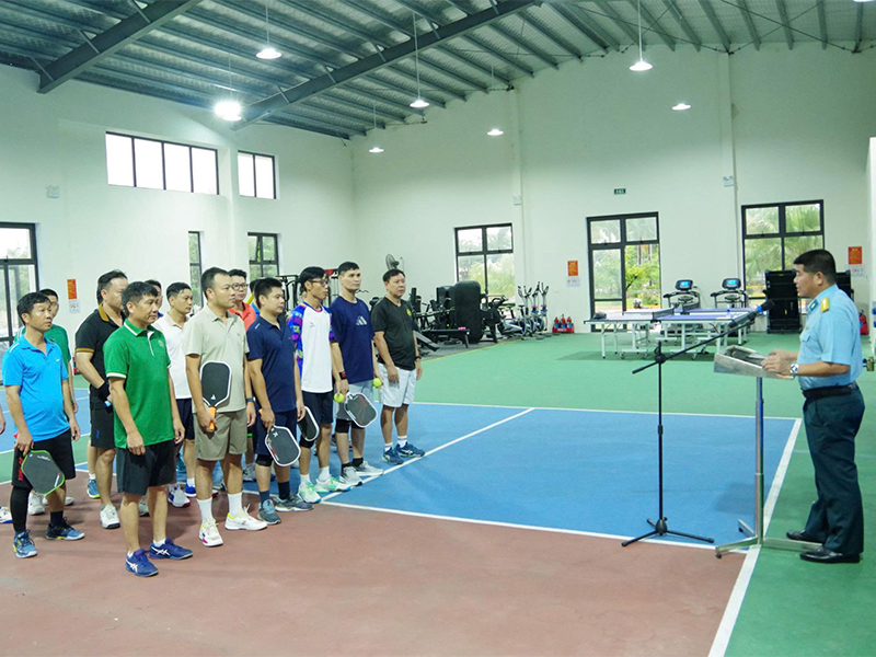 Sư đoàn 372 tổ chức giải Pickleball chào mừng kỷ niệm 80 năm Cách mạng Tháng Tám và Quốc khánh 2-9