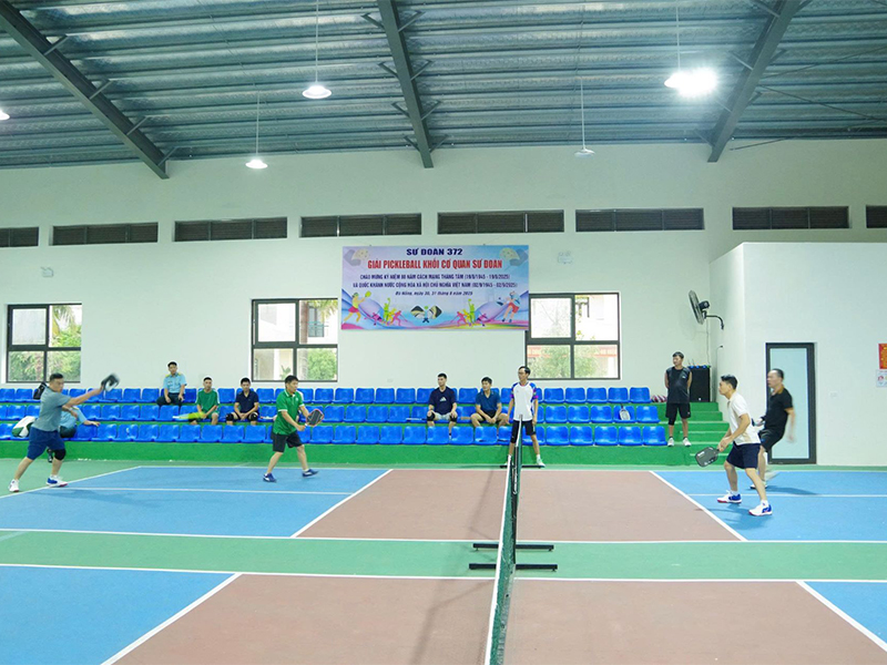 Sư đoàn 372 tổ chức giải Pickleball chào mừng kỷ niệm 80 năm Cách mạng Tháng Tám và Quốc khánh 2-9