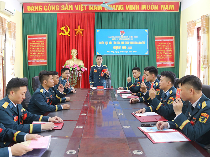 Đoàn cơ sở Trung đoàn 250 tổ chức Đại hội đại biểu Đoàn Thanh niên Cộng sản Hồ Chí Minh nhiệm kỳ 2025 - 2030