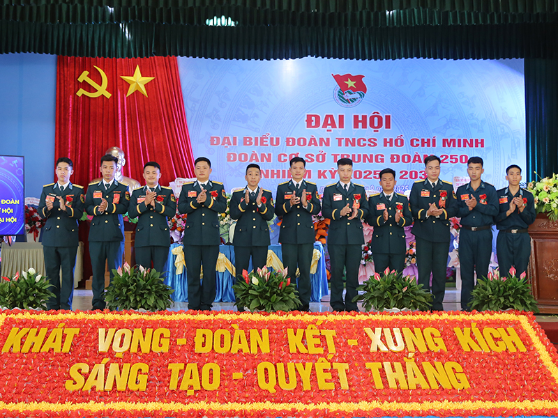 Đoàn cơ sở Trung đoàn 250 tổ chức Đại hội đại biểu Đoàn Thanh niên Cộng sản Hồ Chí Minh nhiệm kỳ 2025 - 2030