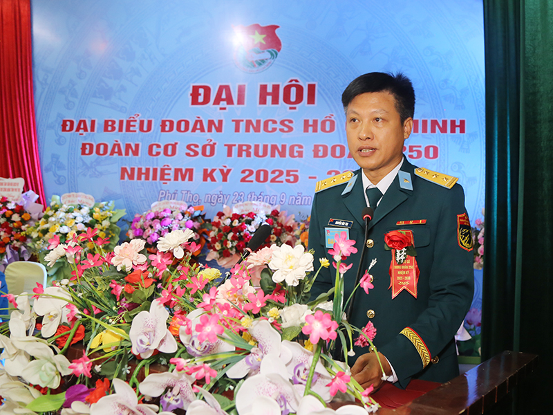 Đoàn cơ sở Trung đoàn 250 tổ chức Đại hội đại biểu Đoàn Thanh niên Cộng sản Hồ Chí Minh nhiệm kỳ 2025-2030