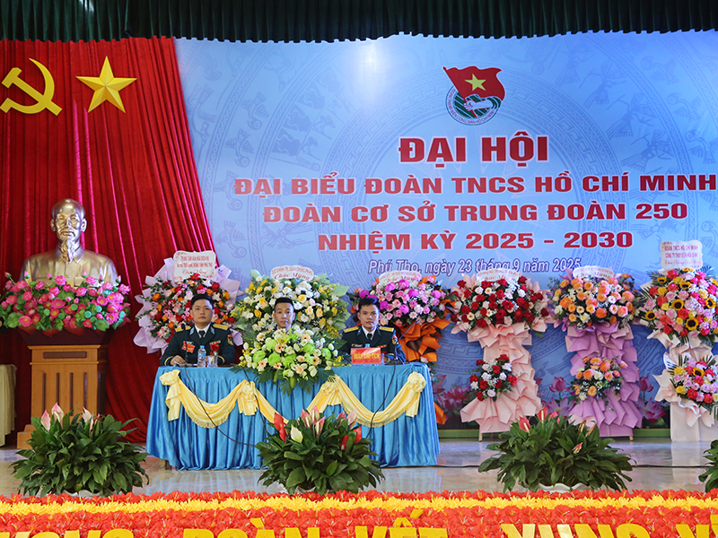 Đoàn cơ sở Trung đoàn 250 tổ chức Đại hội đại biểu Đoàn Thanh niên Cộng sản Hồ Chí Minh nhiệm kỳ 2025-2030