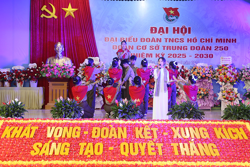 Đoàn cơ sở Trung đoàn 250 tổ chức Đại hội đại biểu Đoàn Thanh niên Cộng sản Hồ Chí Minh nhiệm kỳ 2025-2030