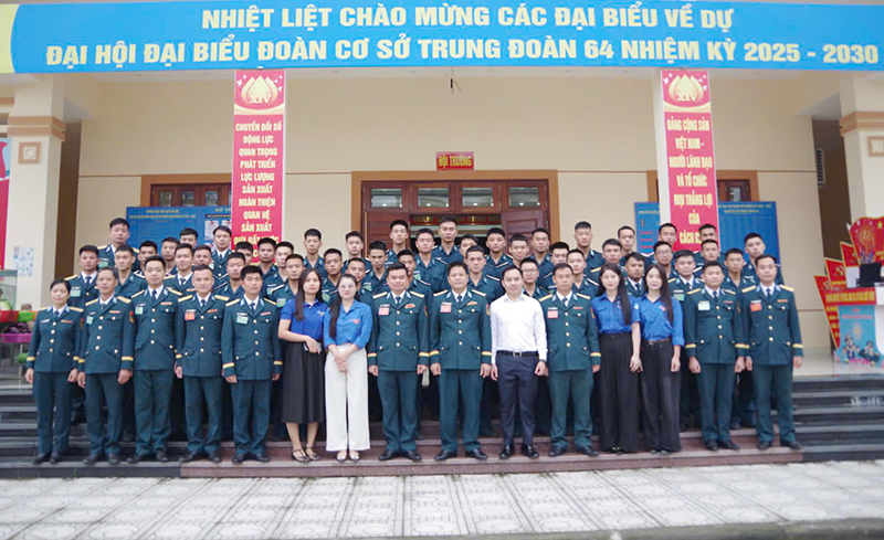 Đoàn cơ sở Trung đoàn 64 tổ chức Đại hội đại biểu nhiệm kỳ 2025 - 2030