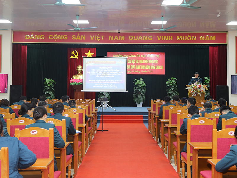 Các Đảng ủy trực thuộc Đảng bộ Quân chủng PK-KQ nghiên cứu, học tập, quán triệt Nghị quyết Hội nghị lần thứ Tám, BCH Trung ương Đảng khóa XIII