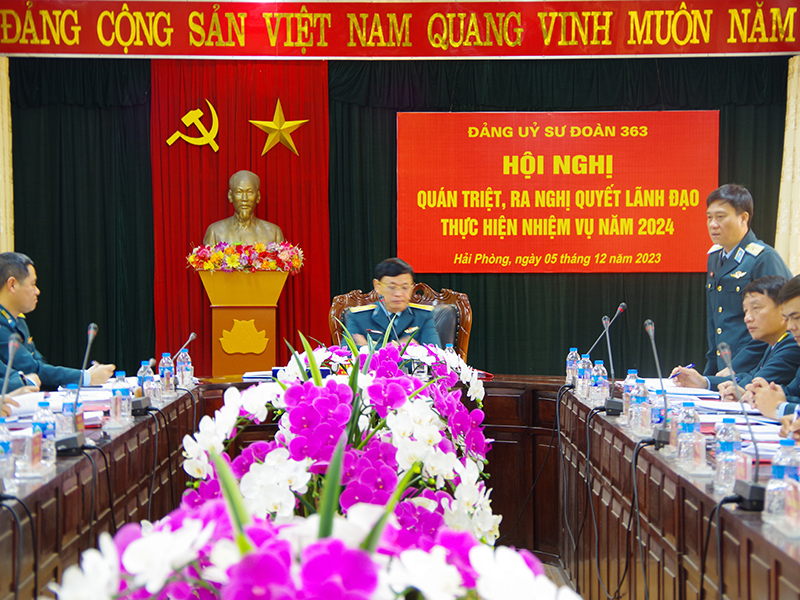 Đảng ủy Sư đoàn 363 quán triệt, ra nghị quyết lãnh đạo thực hiện nhiệm vụ năm 2024