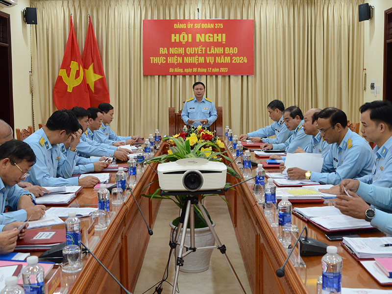 Đảng ủy Sư đoàn 375 ra nghị quyết lãnh đạo thực hiện nhiệm vụ năm 2024