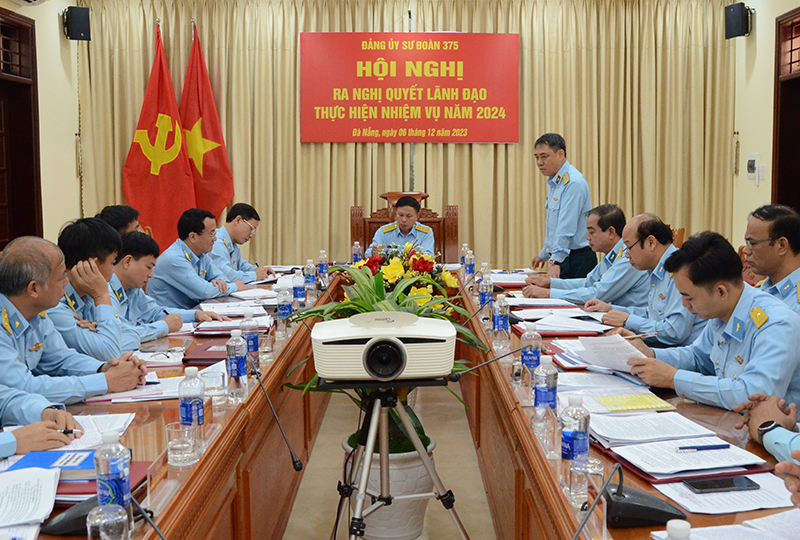 Đảng ủy Sư đoàn 375 ra nghị quyết lãnh đạo thực hiện nhiệm vụ năm 2024