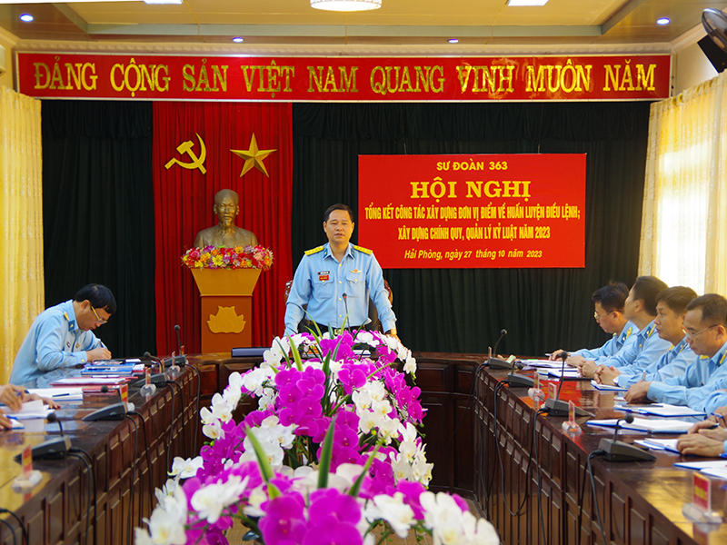 Sư đoàn 363 tổng kết xây dựng đơn vị điểm về huấn luyện điều lệnh, xây dựng chính quy, quản lý kỷ luật năm 2023