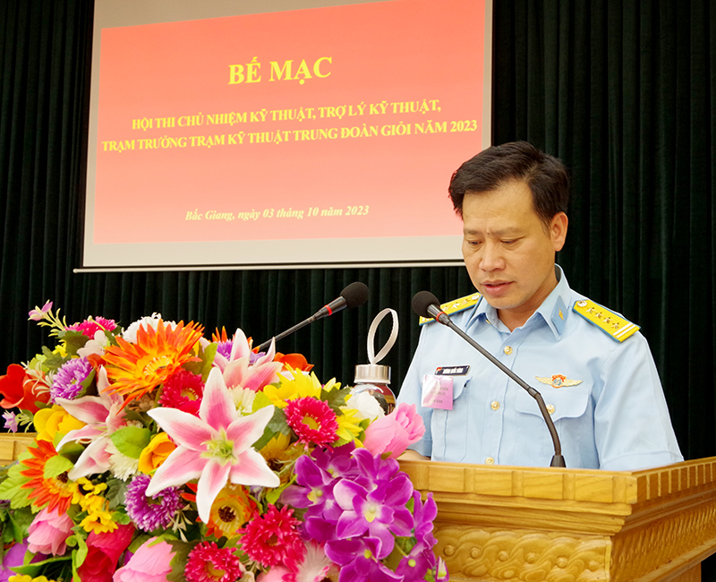 Sư đoàn 365 tổ chức Hội thi Chủ nhiệm kỹ thuật, Trợ lý kỹ thuật, Trạm trưởng trạm kỹ thuật Trung đoàn giỏi năm 2023