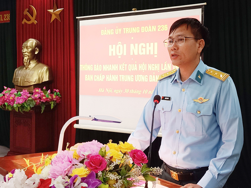 Các đơn vị trong Quân chủng Phòng không - Không quân thông báo nhanh kết quả Hội nghị lần thứ 8, BCH Trung ương Đảng khóa XIII