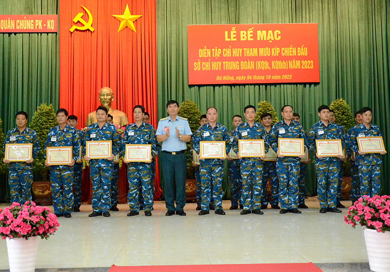 Bế mạc Diễn tập Chỉ huy - Tham mưu Kíp chiến đấu Sở chỉ huy Trung đoàn Không quân tiêm kích, Không quân tiêm kích bom năm 2023