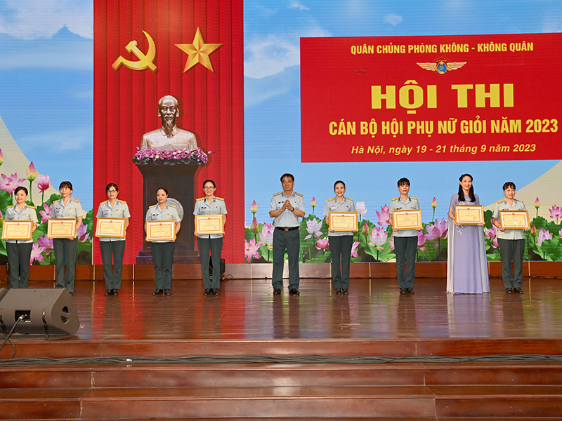 Quân chủng Phòng không - Không quân bế mạc Hội thi Cán bộ Hội phụ nữ giỏi năm 2023