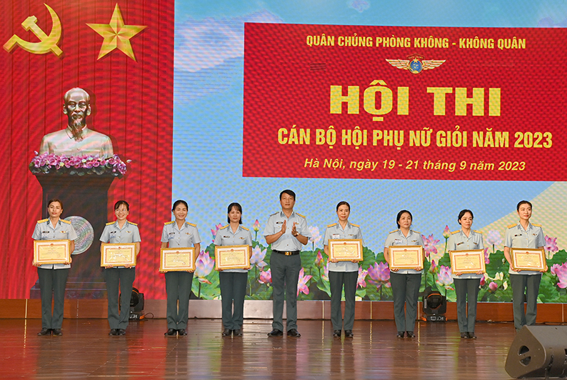 Quân chủng Phòng không - Không quân bế mạc Hội thi Cán bộ Hội phụ nữ giỏi năm 2023