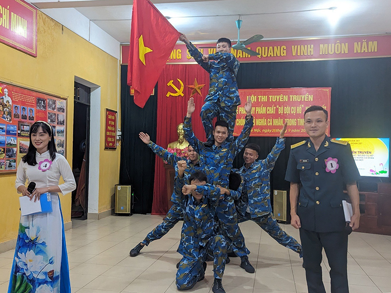 Trung đoàn 257 tổ chức Hội thi tuyên truyền về phát huy phẩm chất “Bộ đội Cụ Hồ”, kiên quyết chống chủ nghĩa cá nhân trong tình hình mới