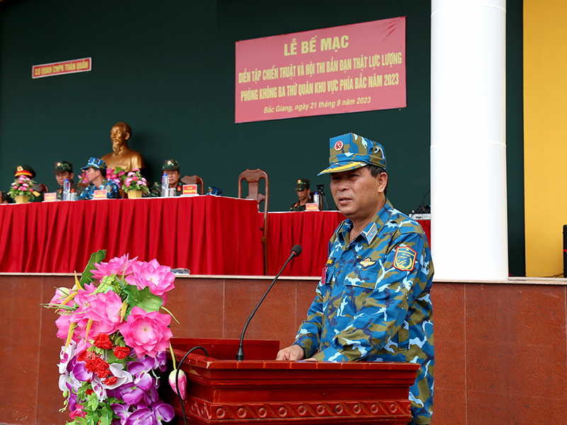 Bế mạc Diễn tập chiến thuật và hội thi bắn đạn thật lực lượng Phòng không ba thứ quân khu vực phía Bắc năm 2023